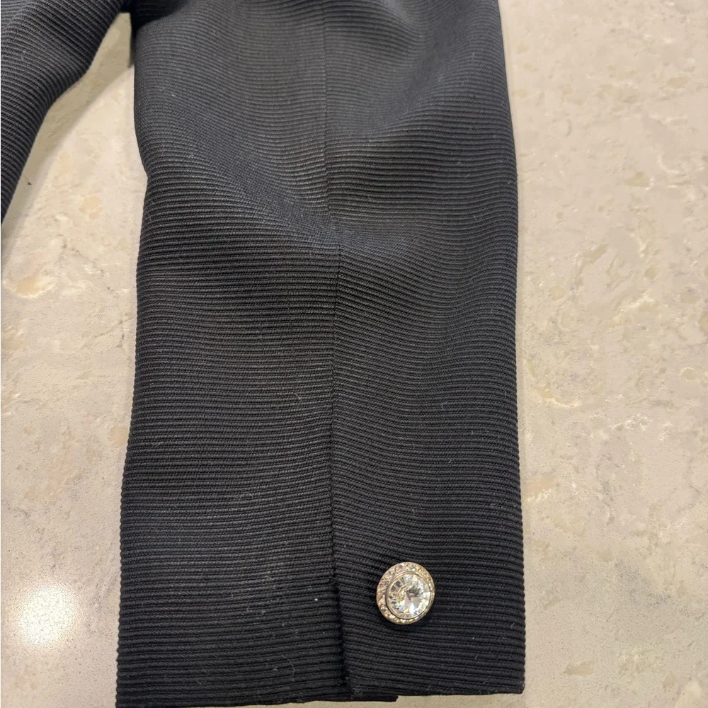 Vintage Christian Dior Black Blazer Jacket 100% Wool Size 14